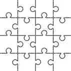 Головоломка A4-40pcs толщина 23,8 мм