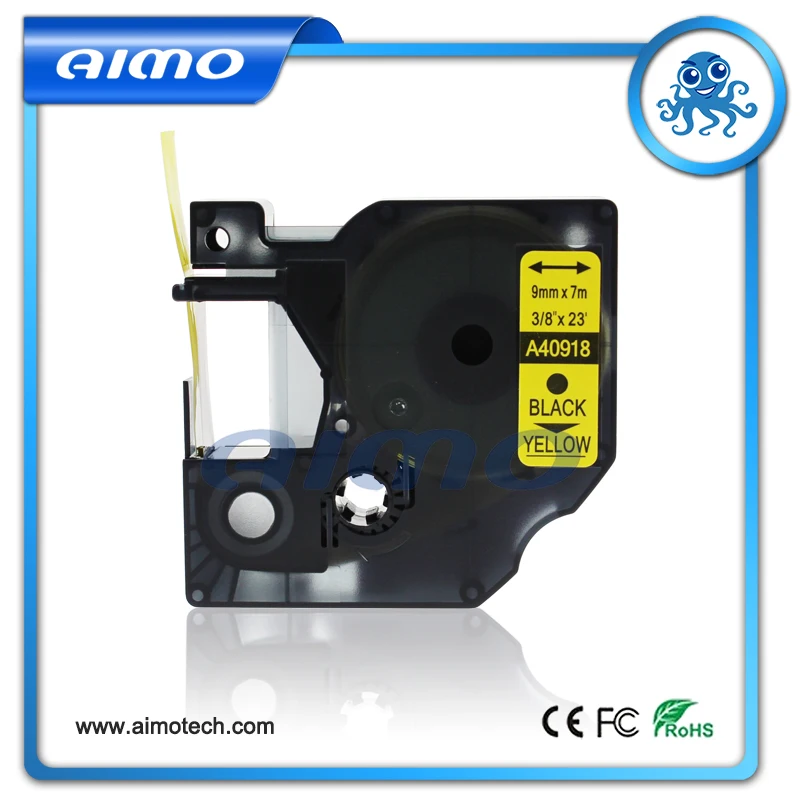 New Compatible DYMO D1 Label Tape 40918 9MM Black on Yellow Maker For 1 Pack | Компьютеры и офис