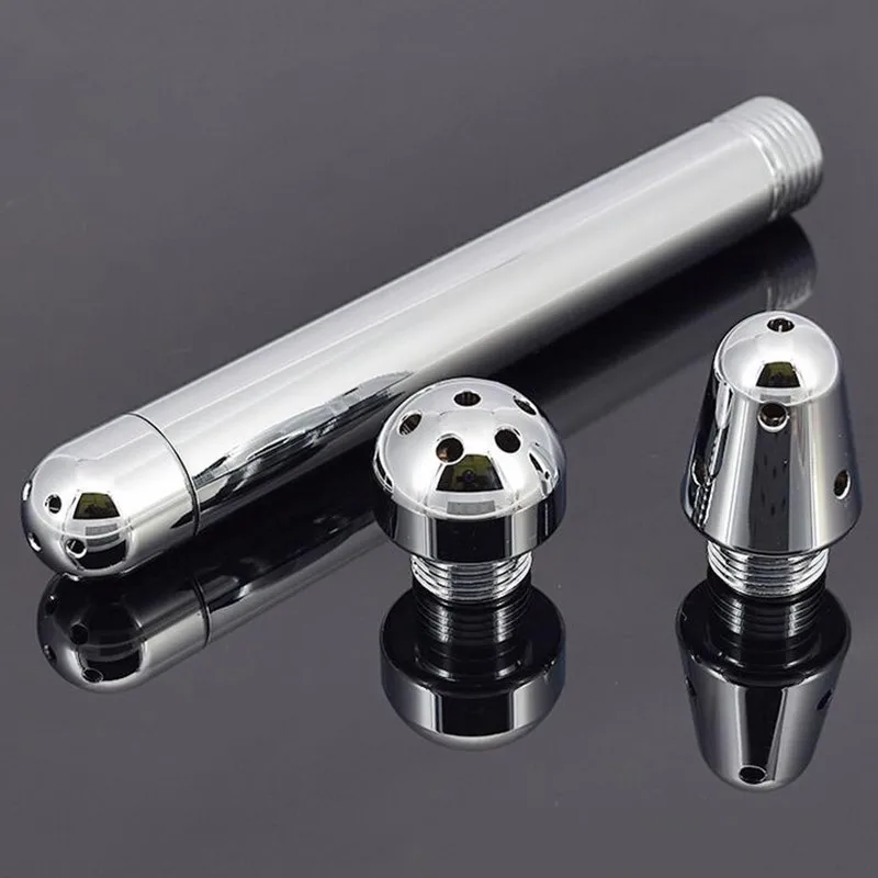 Stainless Steel Shower Enema Water Nozzle Anal Cleaning Kit 3 Style Plug Head Sex Toy For Adult | Красота и здоровье