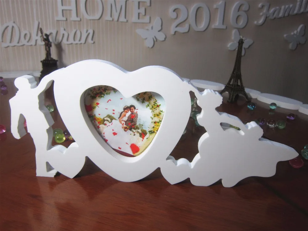 Популярная новая стильная 3D фоторамка это буква из искусственного дерева 3 вида