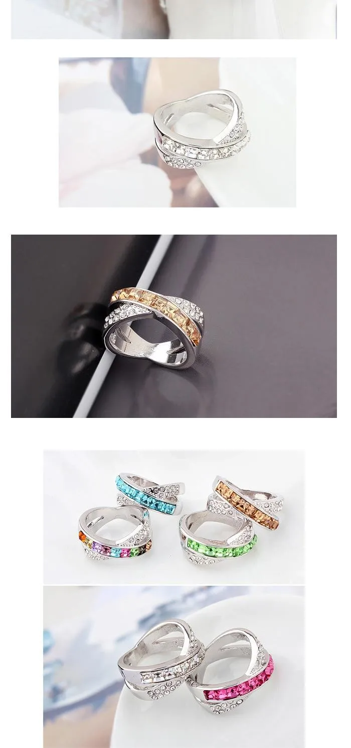BeBella кольцо на палец с квадратным кристаллом и крестом, с кристаллами Swarovski, бренд, модное ювелирное изделие для женщин и девушек, подарок