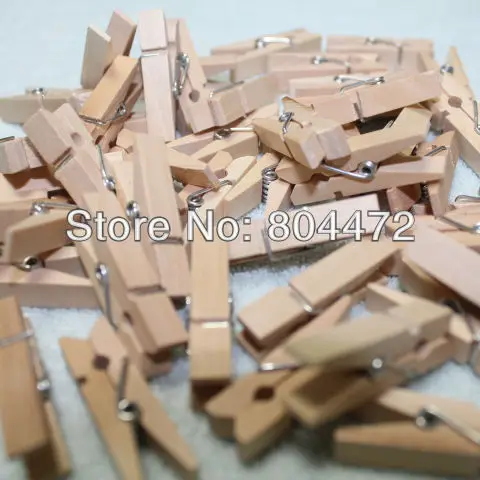 X50 крошечные Деревянные прищепки мята мини фото стенку баннер зажимы Baby Shower