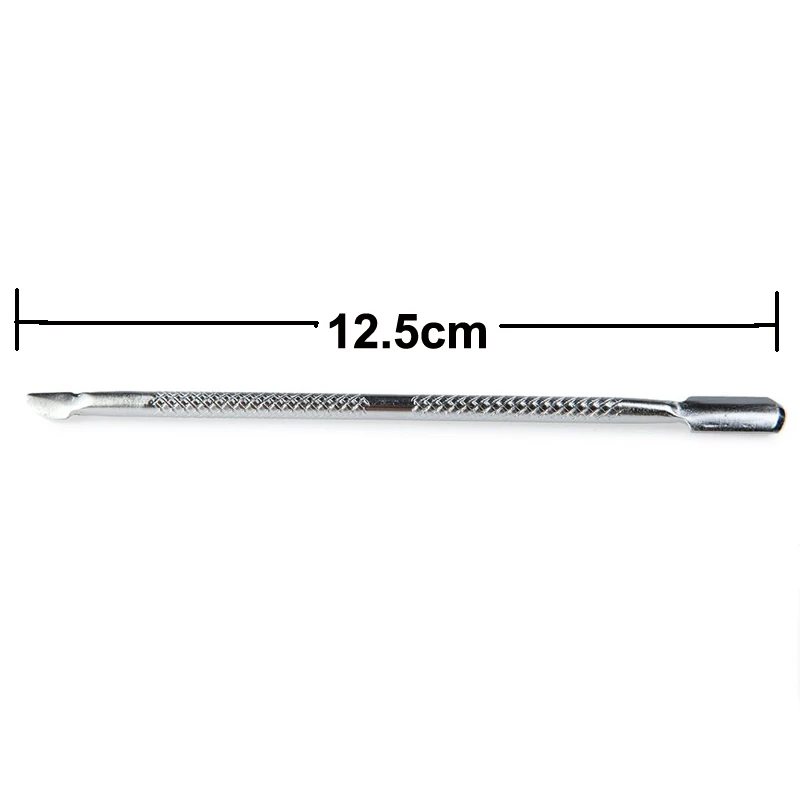 

Hot Nail Cuticle Pusher Remover Stainless Steel Nail Pusher Manicure Nail Polish Trimmer Metal Pedicure Care Clean Beauty Tools