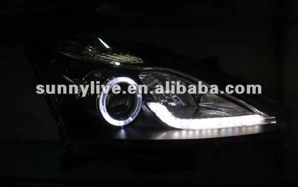 Для NISSAN Tiida светодиодный головной фонарь angel eyes 2011to 2012 год