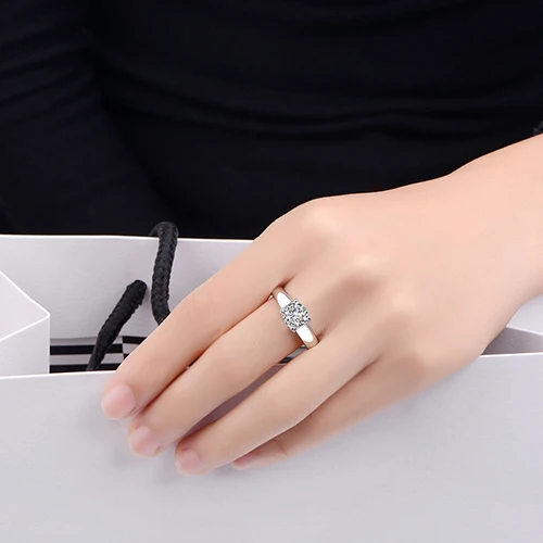 Женская Мода Циркон Инкрустированные Посеребренные Тонкий Сплав Обручальное