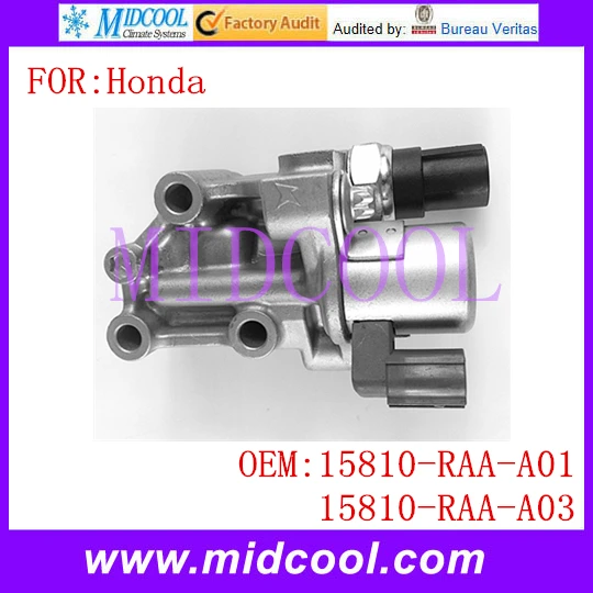 Новый Соленоидный клапан контроля масла VVT с регулируемым временем OE NO. 15810 RAA A01 A03