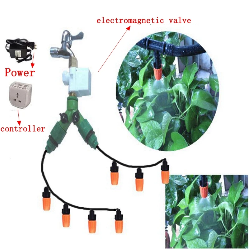 4/7MM 15M Greenhouse Irrigation Aystem Atomizer Automatic Irrigation System Watering Kits Micro Sprinkler