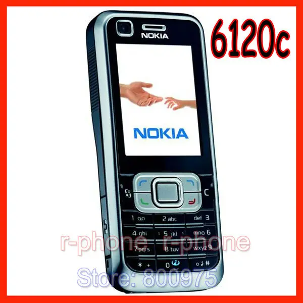 Nokia 6120 классический мобильный телефон разблокированный 6120c смартфон английская клавиатура и один год гарантии