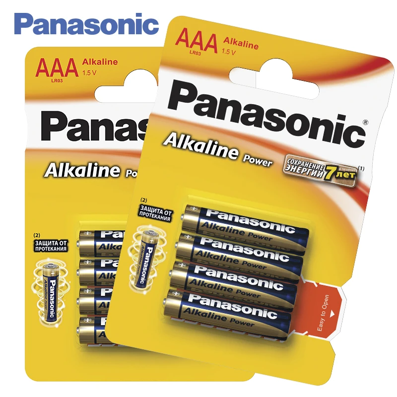 Щелочные батарейки Panasonic LR03REB/4BPR AAА 1.5В 8шт.|alkaline aa batteries|aaa 1.5vbattery a |