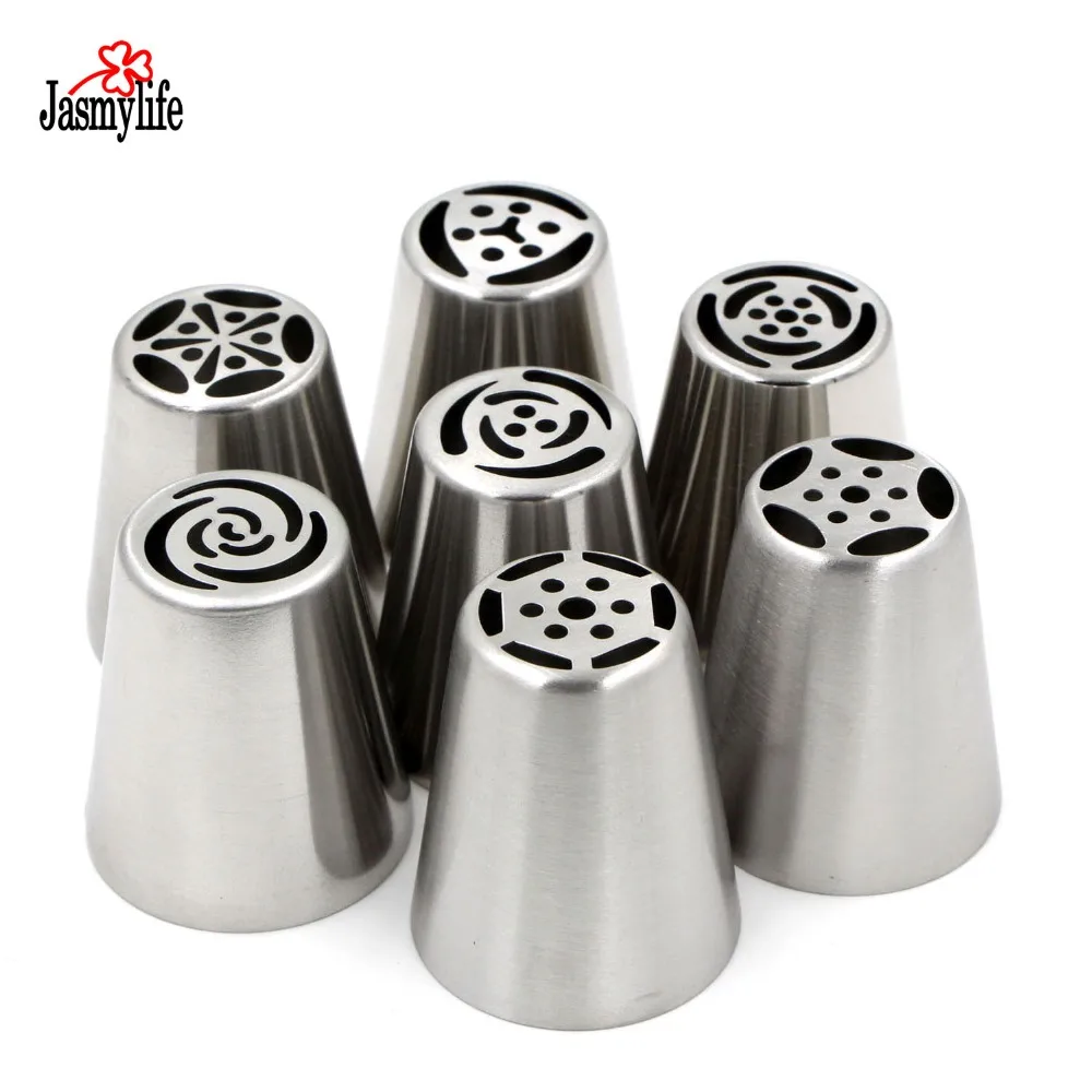 Набор насадок для кондитерских изделий 7 шт. русская выпечка из нержавеющей стали