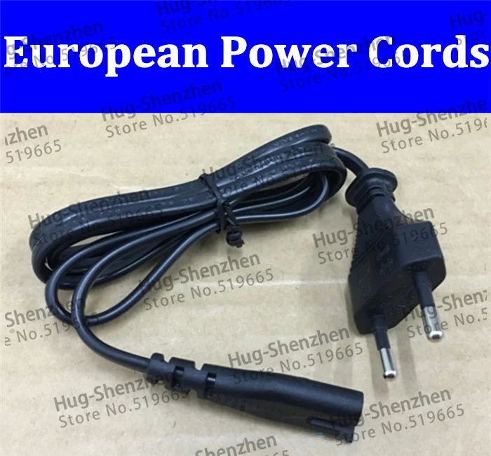 Высокое качество 1,2 м 2-зубец Порт ЕС Европейский шнур питания черный кабель-5 шт./лот от AliExpress WW