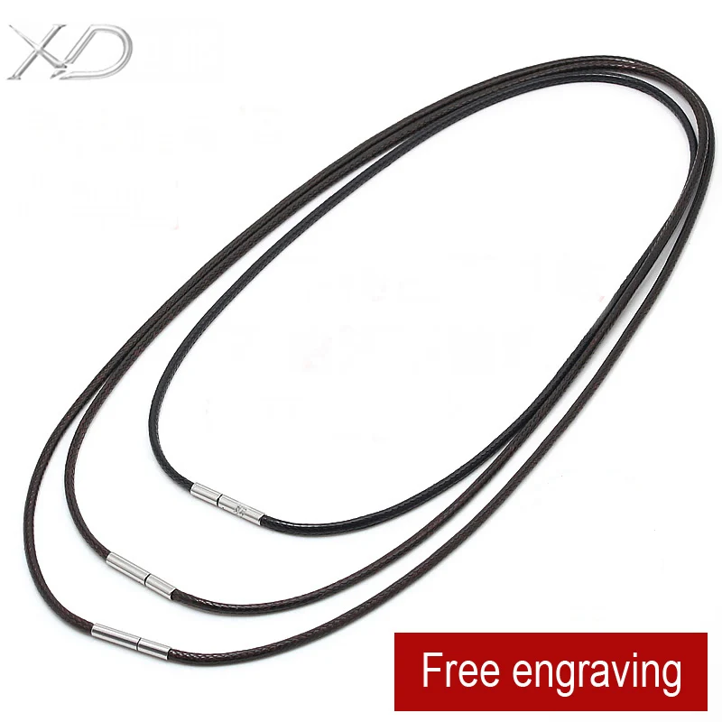 XD Бесплатная гравировка нержавеющей стали застежка Кулон веревку новейшие