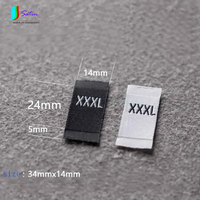 Cloth Garment Size Labels/Flag Labels/Clothing Woven Tags White Or Black background Label XS/S/L/M/XL/XXL/XXXL/4XL S0047H | Дом и сад