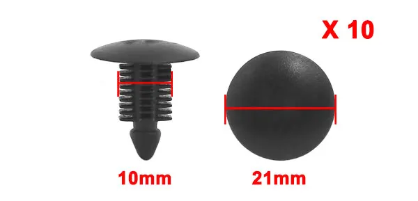 X Autohaux авто бампер двери автомобиля 10 мм Отверстие Пластиковые заклепки