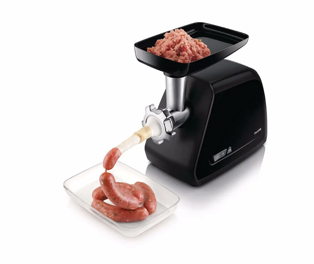 Philips Viva Collection Meat mincer 450 W nominal 1700 blocked 2.7kg/min Black 2 grindings 3 accessory HR2526/90 | Бытовая техника