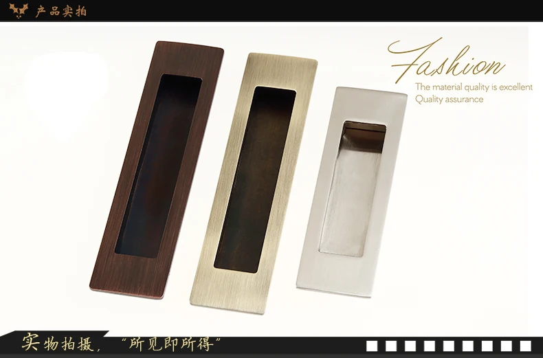 Квадратная ручка из цинкового сплава невидимая Встраиваемая Мебельная скрытый