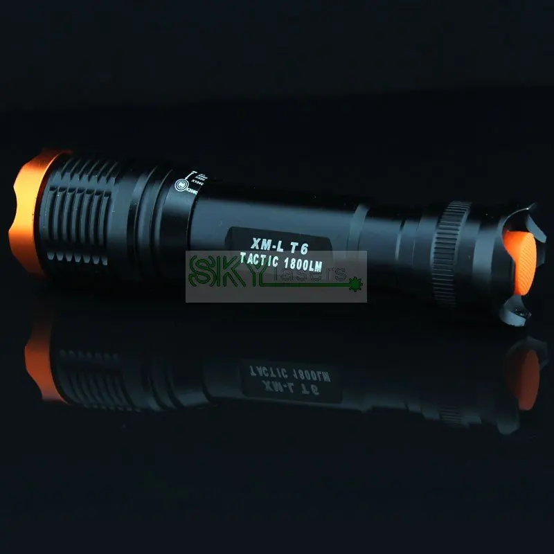XM-L T6 1800LM Zooma 5 Режим Кемпинг Алюминиевый фонарик факел 18650 батарея
