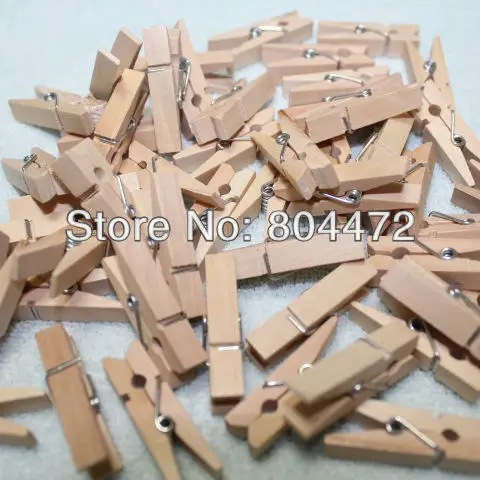 X50 крошечные Деревянные прищепки мята мини фото стенку баннер зажимы Baby Shower