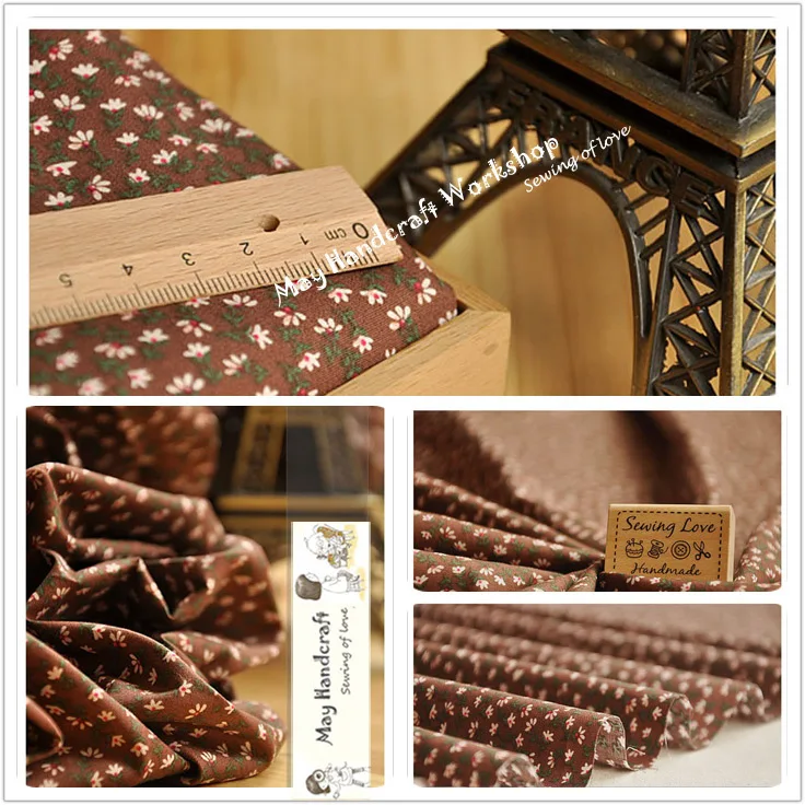 5 м/лот, высокое качество, хлопок, ткань с мелким цветочным принтом, хлопковая ткань поплин для шитья платья, Лоскутная Ткань