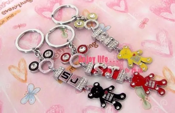 10 шт. эмаль Bling Cat Dog/Bear отпечаток лапы висячий Шарм подходит вращающийся Омар застежка брелок кольца для ключей сумка Ювелирные изделия HC503