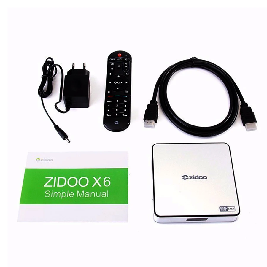 Zidoo X6 PRO android-c 5.1 смарт-box TV Octa ядро RK3368 двойной wi-fi BT 4.0 2G16G жк-hdmi 4 К 3D KODI XBMC H.265