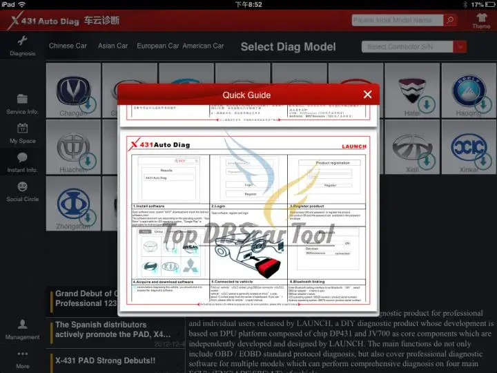 Launch X431 X-431 автоматический Diag X431 iDiag диагностический инструмент Bluetooth для iPad/iPhone Android диагностический сканер OBD2 диагностический инструмент