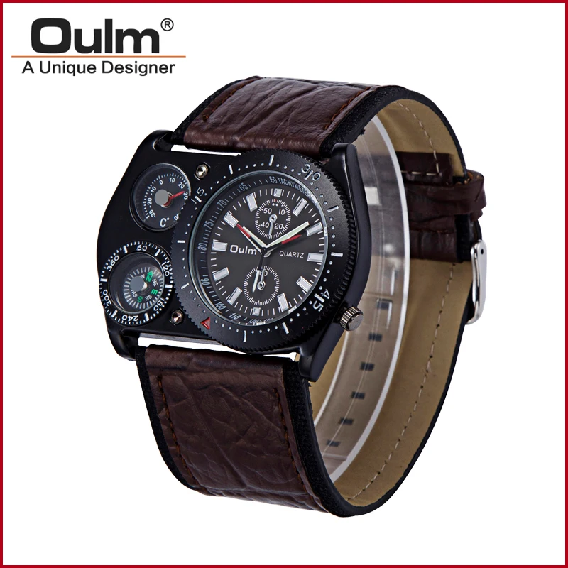 Мужские наручные часы oulm Брендовые прямые Заводская цена pc21 кварцевые с одним