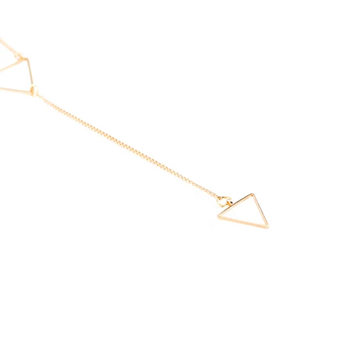 2017 Женщины Моды Простой Элегантный Треугольник Подвеска Сеть Колье Ожерелье