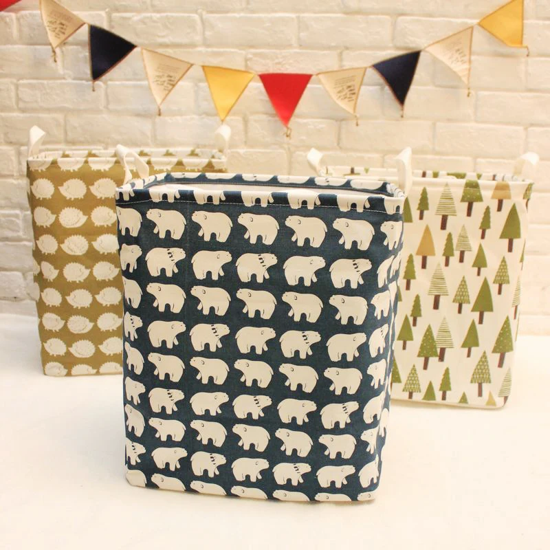 2020 Модная уникальная 35*25*40 см льняная хлопковая корзина для белья