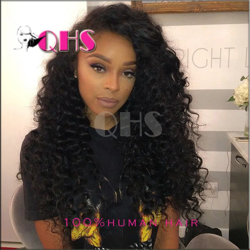 Glueless Полный Парики Шнурка Kinky Скручиваемости Бразильские Волосы Девственницы