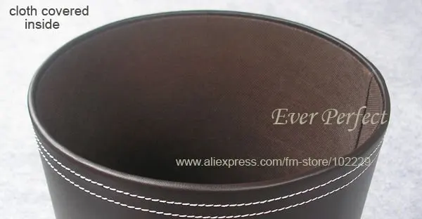 Ever Perfect H28cm круглый из искусственной кожи бытовые/Офисные мелочи отходы мусор мусорное ведро коричневый A018