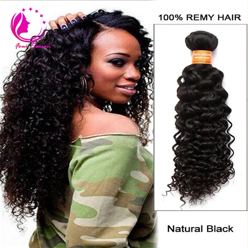 Freeshipping Бразильские Афро Кудрявый Вьющиеся Человеческих Волос Ткет