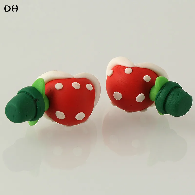 Женские серьги-гвоздики DH ручной работы из глины Марио пираньи E1701 | Украшения и