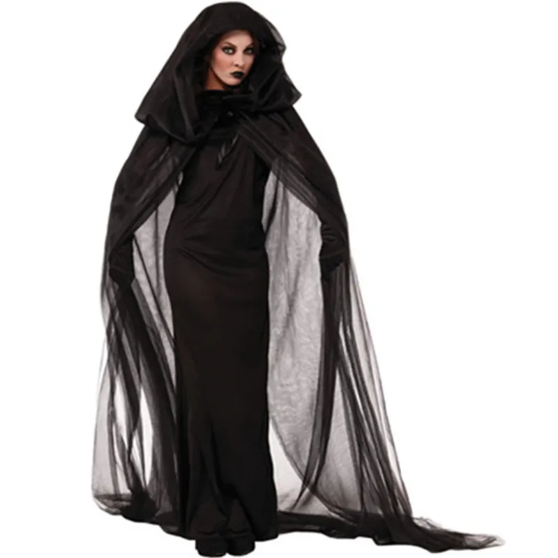 

2016 Gothic Witch Halloween Costume Sorceress Costume Black Adult Witch Fancy Dress Bewitching Witch Wicked Cosplay