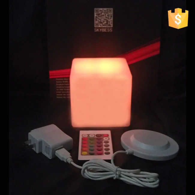 D10cm D13cm D15cm 10X15 D20cm RGB перезаряжаемый светодиодный настольный куб стул для бара KTV Pub пластиковый осветительный AC110-240V