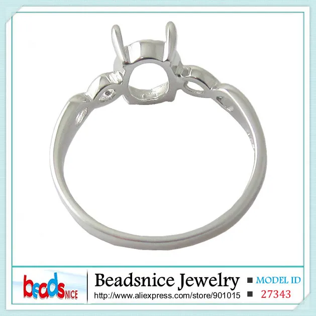 Beadsnice ID27343 овальное полукрепление Кольца Настройки ювелирных аксессуаров diy серебряное кольцо овальный вырез установка для обручального кольца