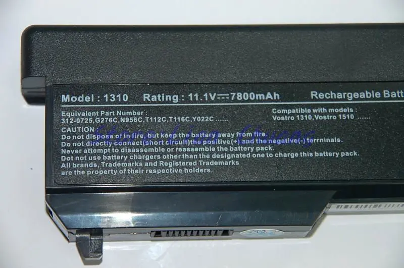 JIGU 9 ячейки ноутбуков Батарея для Dell Vostro 1310 1320 1510 1520 2510 для Dell N950C T114C U661H 9 ячеек