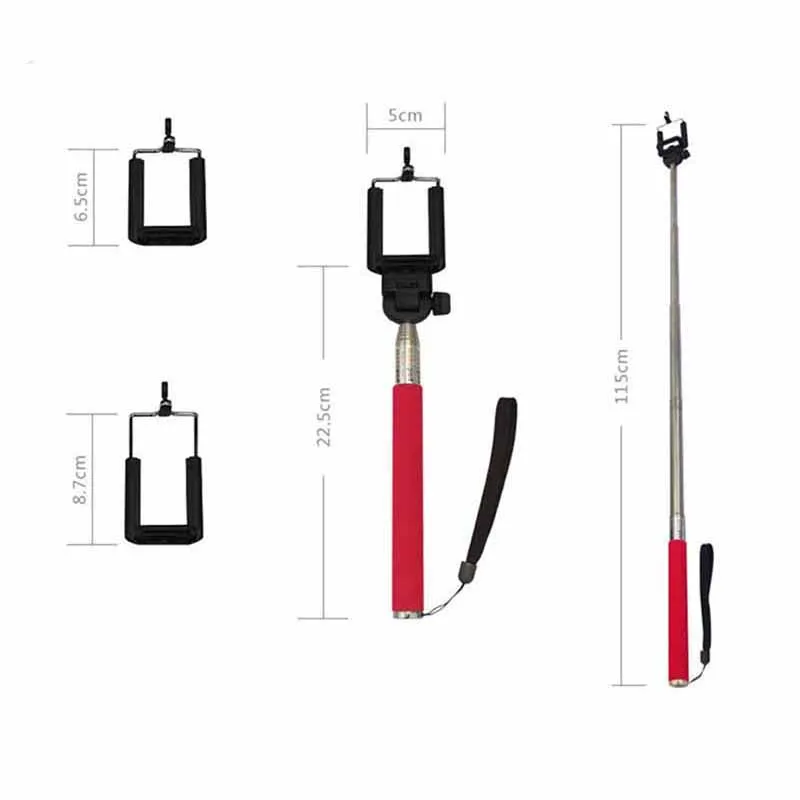 100 шт./лот BRSUANG длинная ручка универсальная Регулировка селфи палка монопод