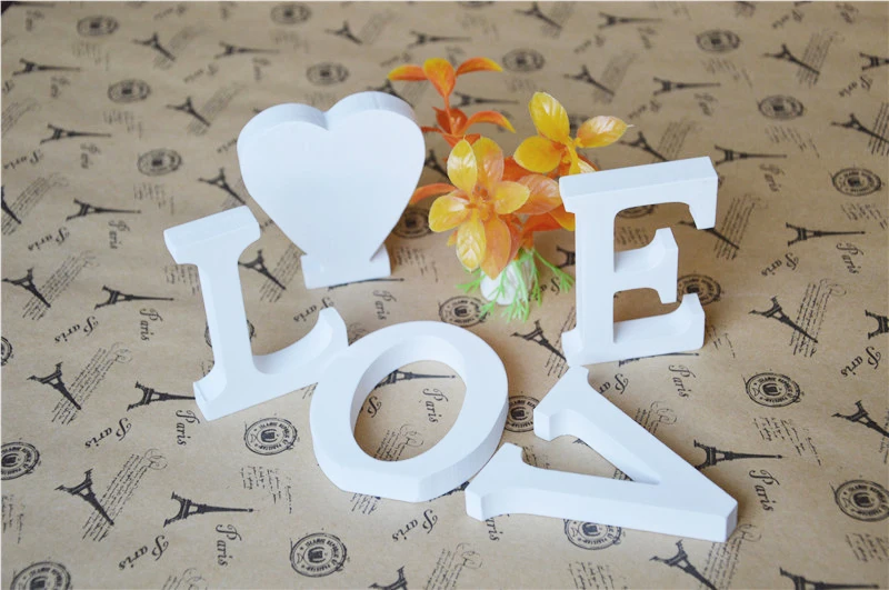 Свободные 10 см белые декоративные искусственные деревянные буквы алфавита