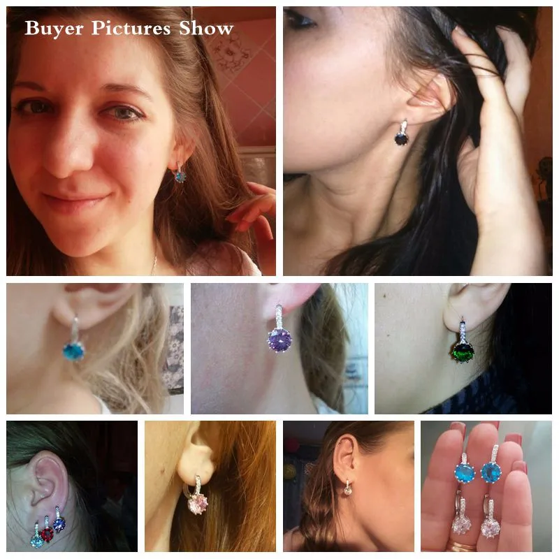 Женские серьги-гвоздики с кристаллами 8 цветов | Украшения и аксессуары