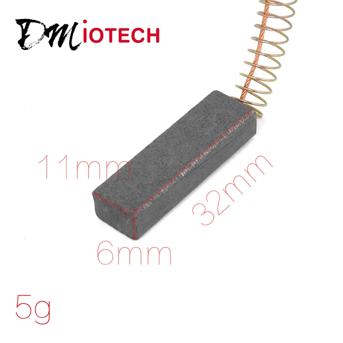 Ex1 6mmX11mmX32mm Dmiotech сменная Угольная щетка для электродвигателя 10 мм 11 мм 12 мм 16 мм 6 мм 8 мм 9 мм - Цвет: Ex1 6mmX11mmX32mm