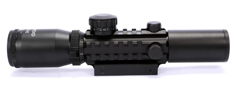 Бесплатная доставка тактическая светящаяся оптика 1 4X24 E Rail охотничий прицел