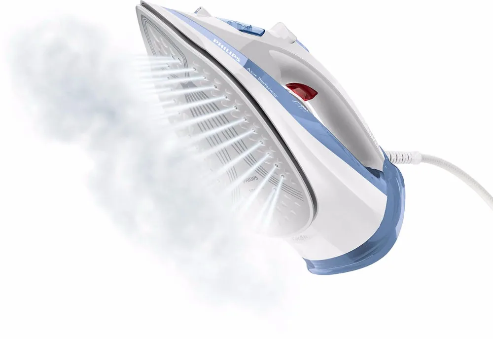 Philips Azur Performer Паровой утюг Подача пара 40 г/мин паровой удар 140г Подошва SteamGlide