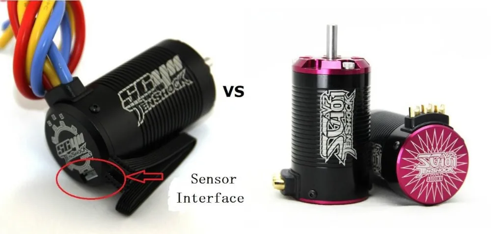 Tenshock 1:10 короткий ход 4 полюсный датчик Электрический микро бесщеточный RC автомобили двигатель SC411 для Losi, осевой, гусеничный Traxxas Slash 4x4