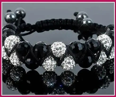 Для женщин Для мужчин камень++ Gift.10mm дискотечный шар KOEV белый браслет с кристаллом ручной работы украшения для Для женщин Для мужчин. Шамбала