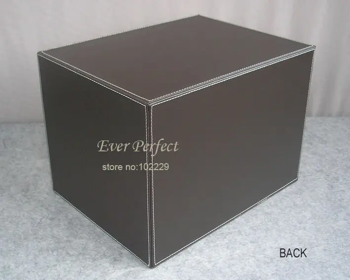 Ever Perfect 2 ящика/Двухслойный Кожаный шкаф для хранения документов стол файл Органайзер держатель коробка для хранения