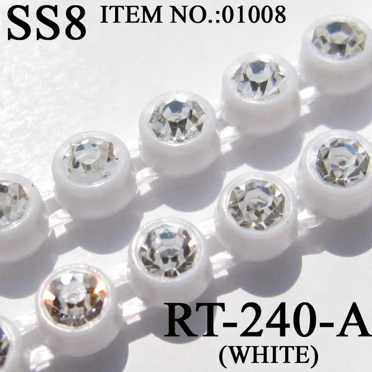 SS8 Plastic Crystal Rhinestone Banding Jewellery Making Accessories 10Yards/lot Crystal Rhinestone Banding Trim AM TAIDIAN
