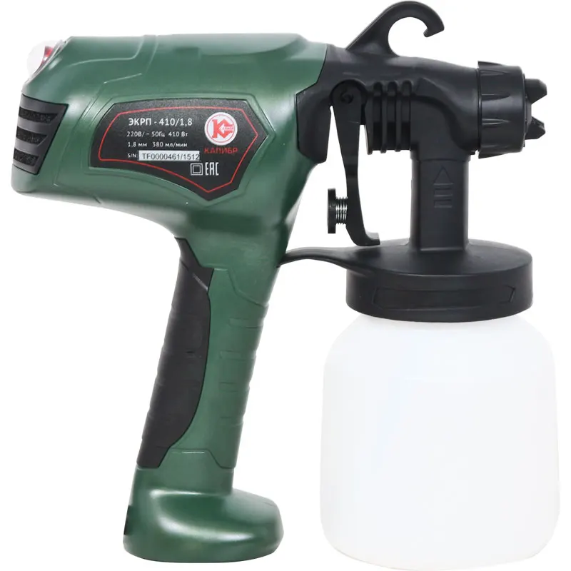 Краскораспылитель Калибр ЭКРП-410/1 8 Мощность 410 Вт производительность 380 мл/мин