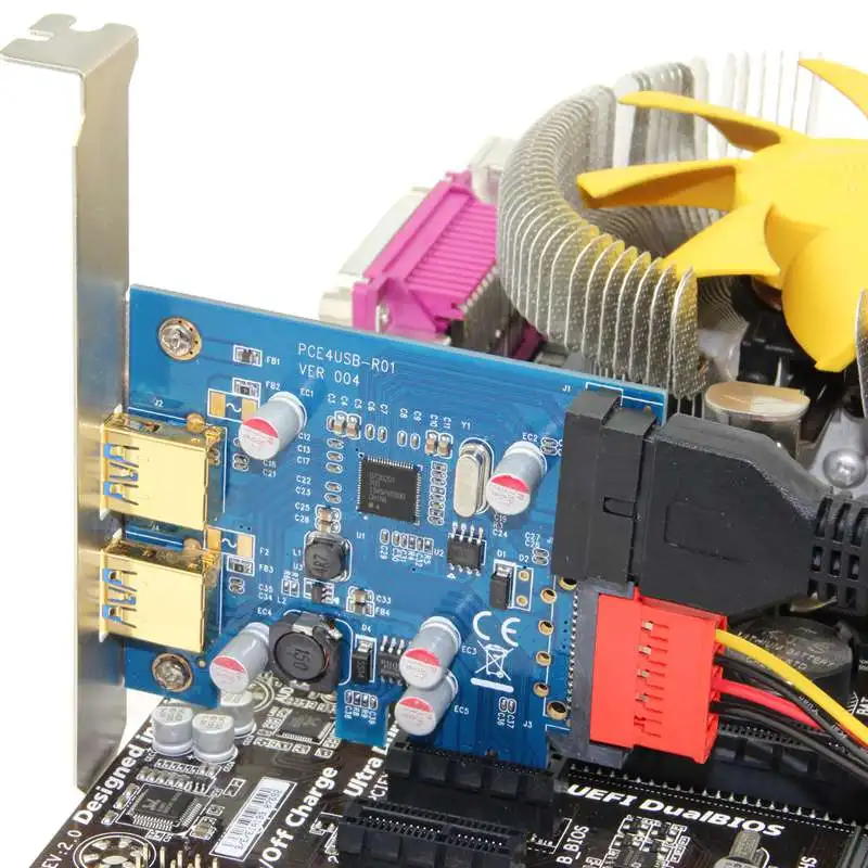 Плата расширения с 2 портами usb 3 0 pci-e PCI E адаптер дополнительные карты