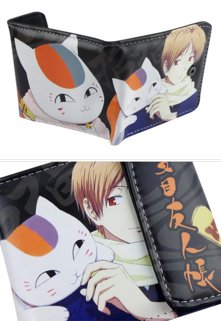 Аниме Natsume yuujinchou PU короткий кошелек Такаси Нацумэ Natori Shuuichi Тип B|wallet red|wallet suedewallet